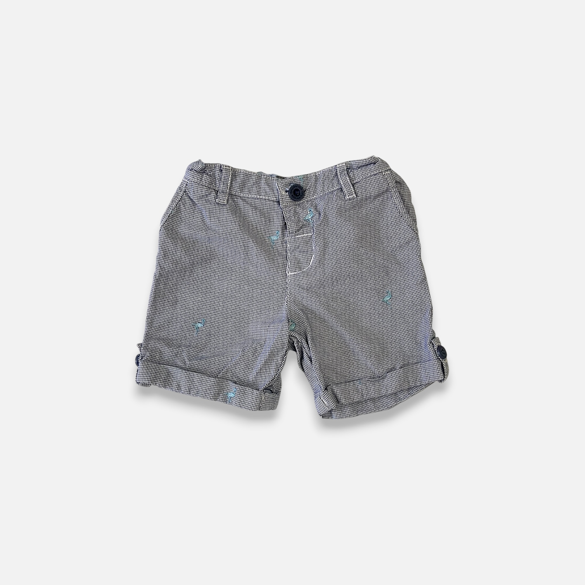 GINGERSNAPS Blue & White Shorts - 12 months