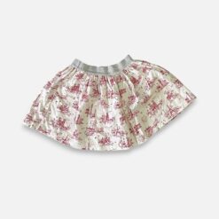 PETIT BATEAU Off-white & Red Skirt - 6 years