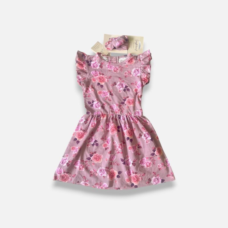 SNUGGLE HUNNY Pink Dress & Headband - 4 years
