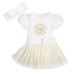DISNEY White Dress & Headband - 12 months/18 months