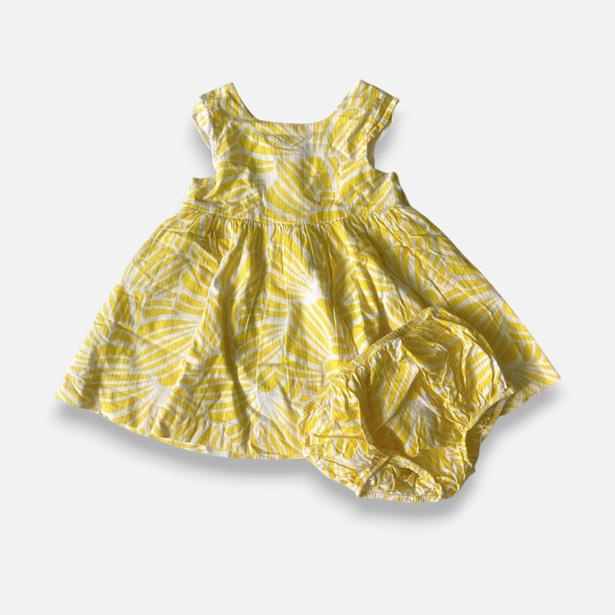 OBAIBI Yellow Dress & Bloomer - 12 months