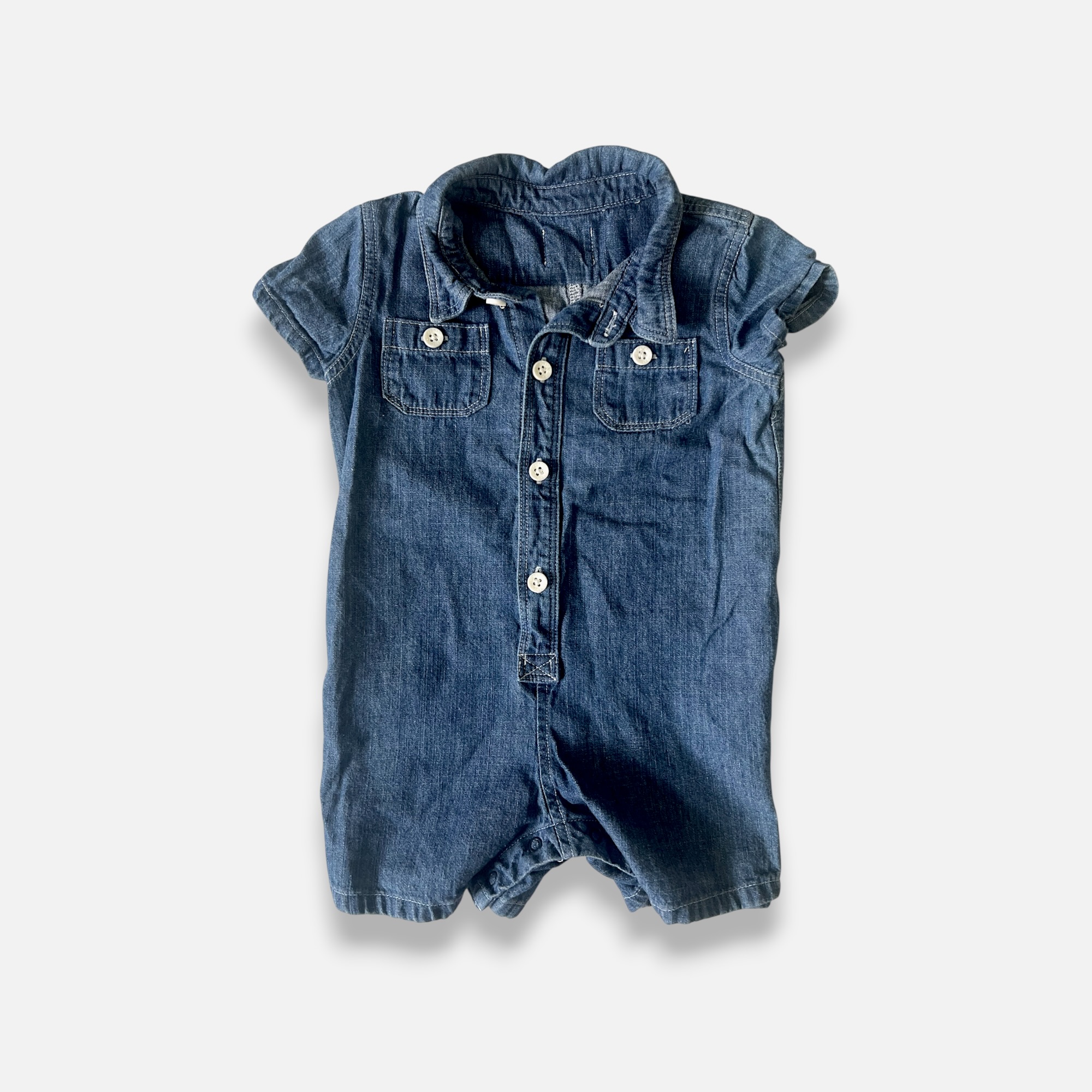 BABY RYSON Blue Romper - 6 months
