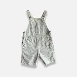 PETIT BATEAU Blue & White Overall - 12 months
