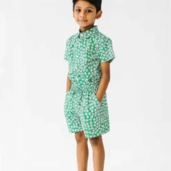 SEA APPLE Green & White Shirt – 8 years