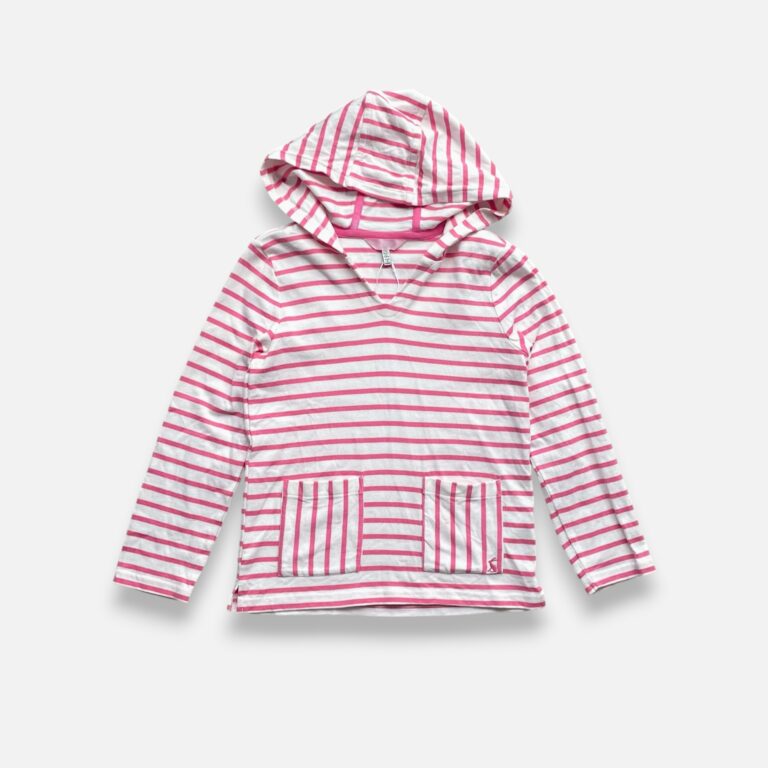 JOULES White & Pink Hoodie - 7 years/8 years
