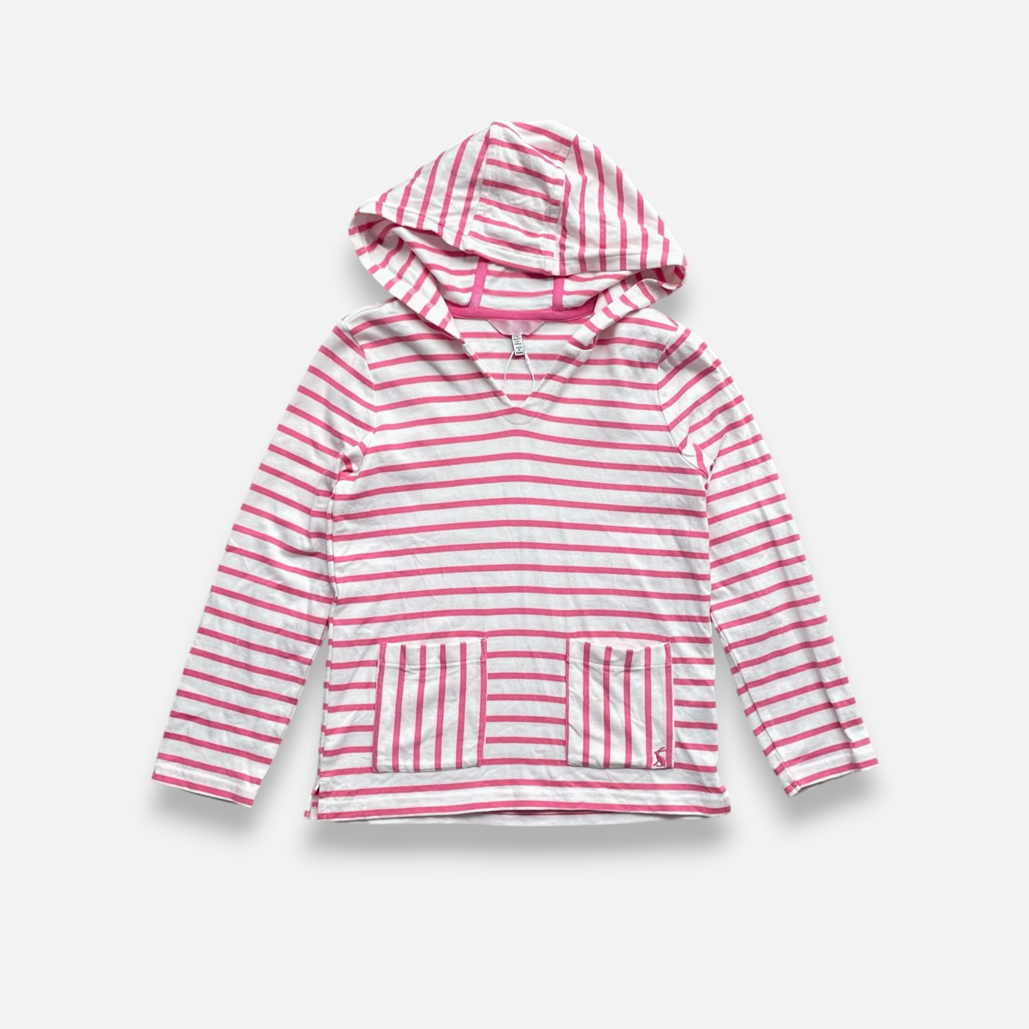 JOULES White & Pink Hoodie - 7 years/8 years
