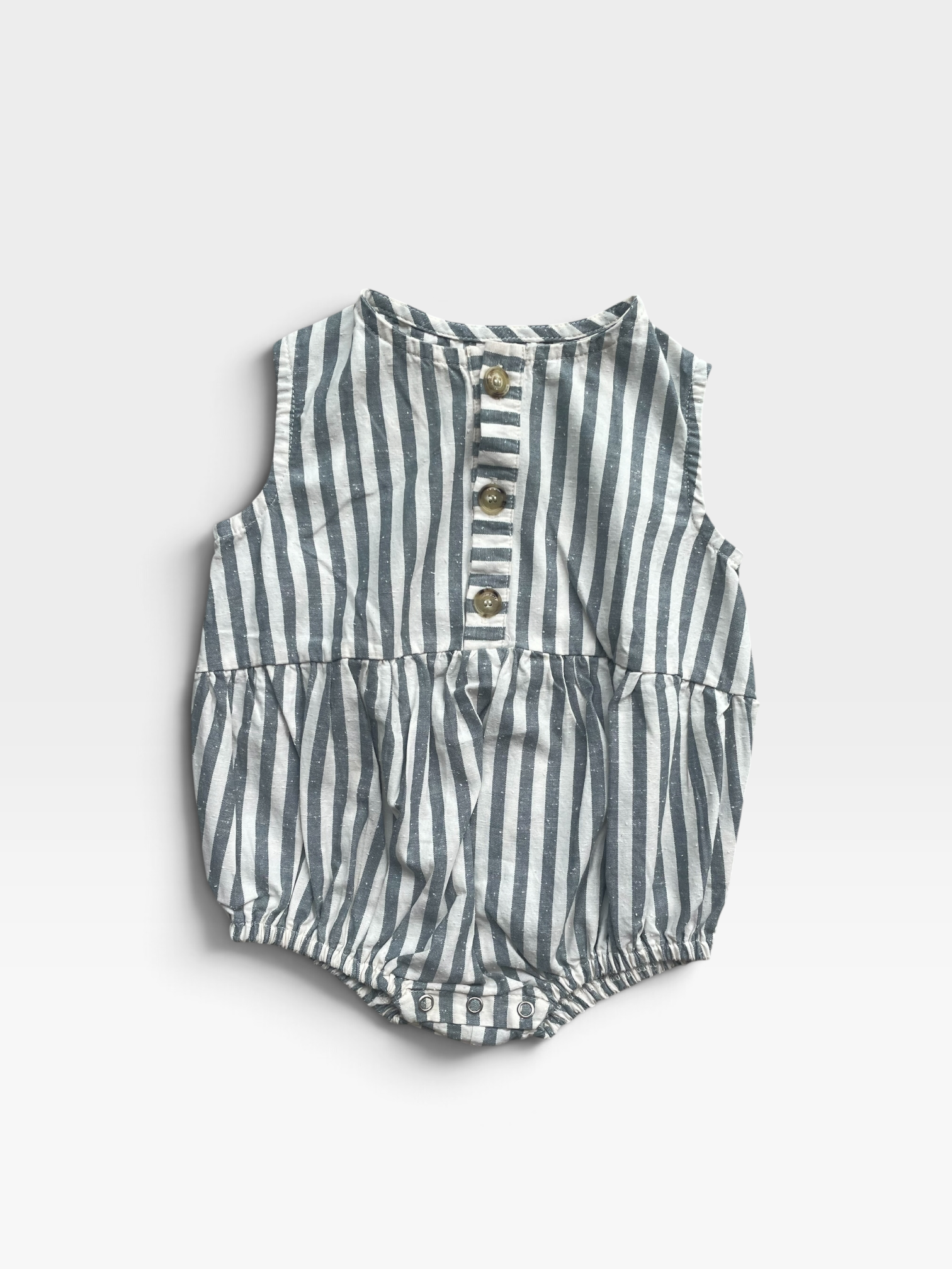LOIR PARIS Green & Off-white Romper - 12 months/18 months
