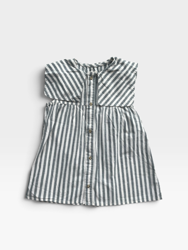 LOIR PARIS Green & Off-white Dress - 4 years