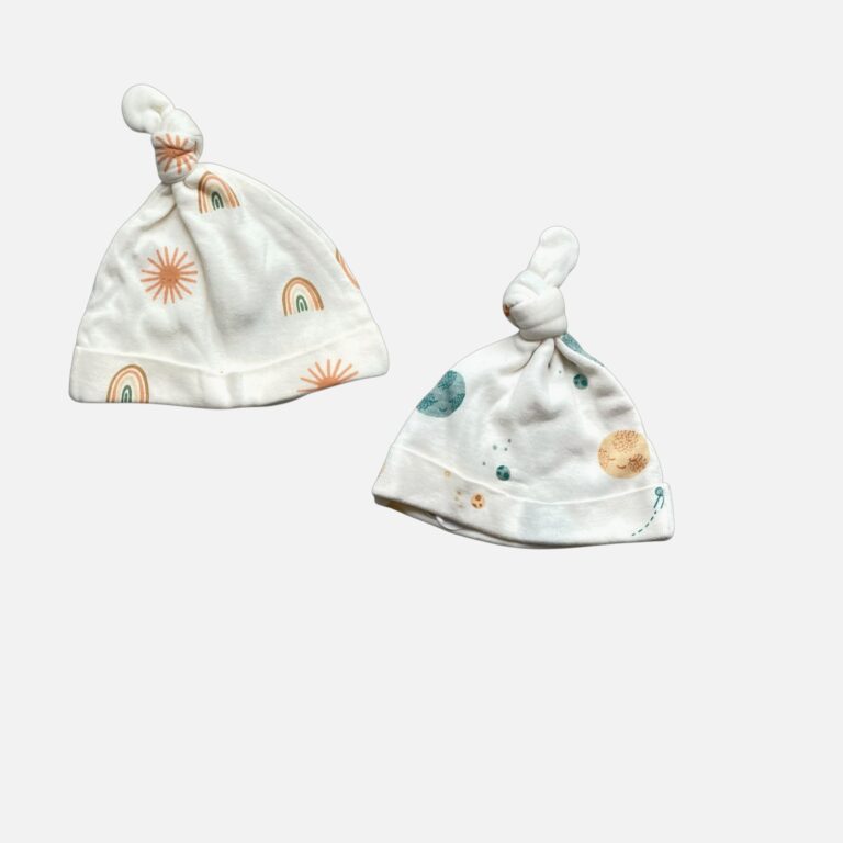 LE PETIT SOCIETY Off-white Hat & Pack Of 2 - 0 month/1 month/3 months
