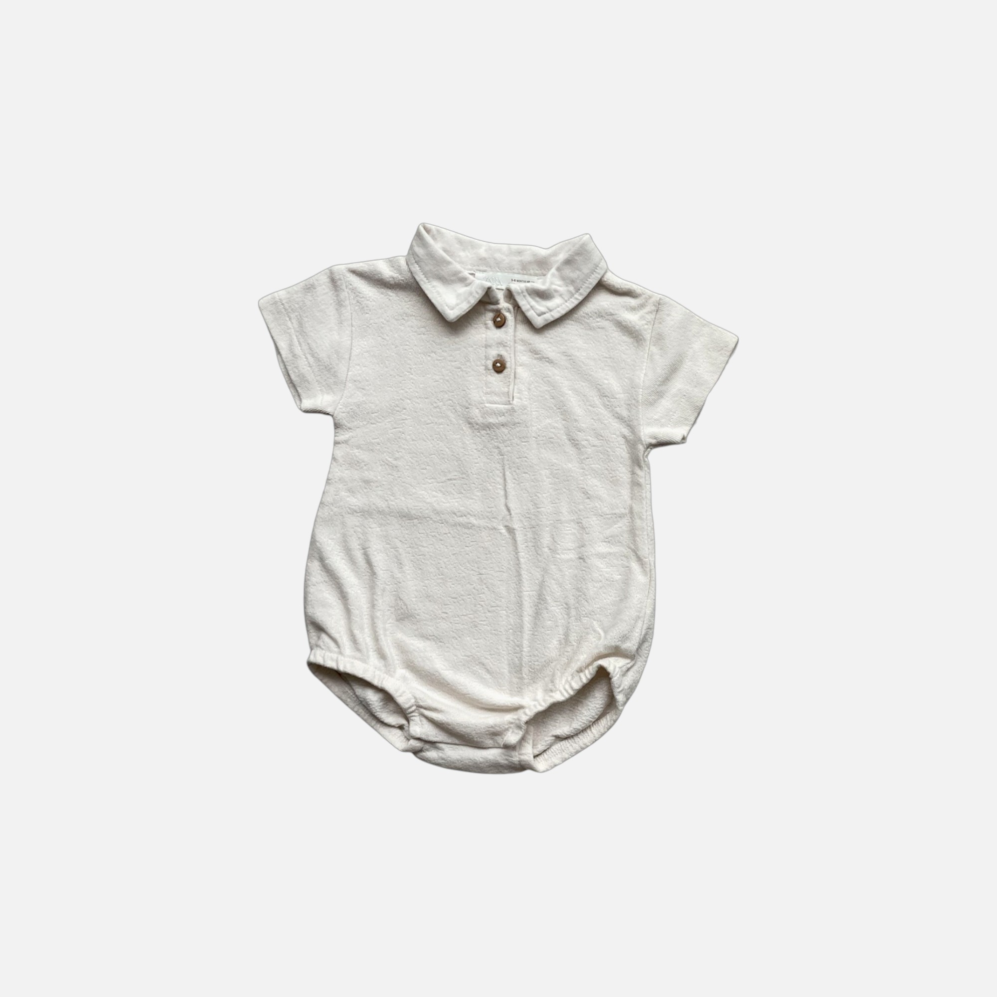 ZARA Beige Romper - 3 months/6 months