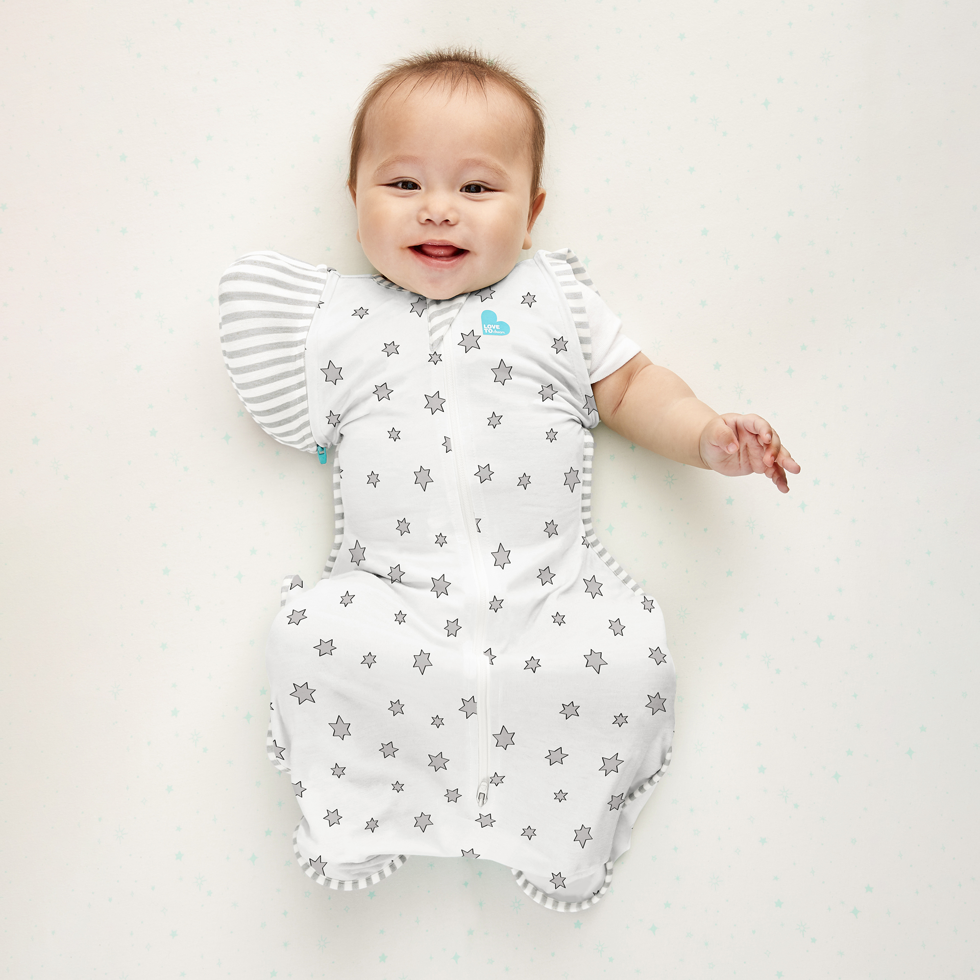 LOVE TO DREAM Blue & Grey Swaddle & Pack Of 2 - 3 months/6 months