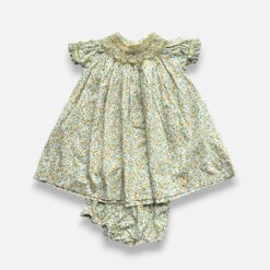 PICCOLINI Yellow & White Dress & Bloomer - 18 months