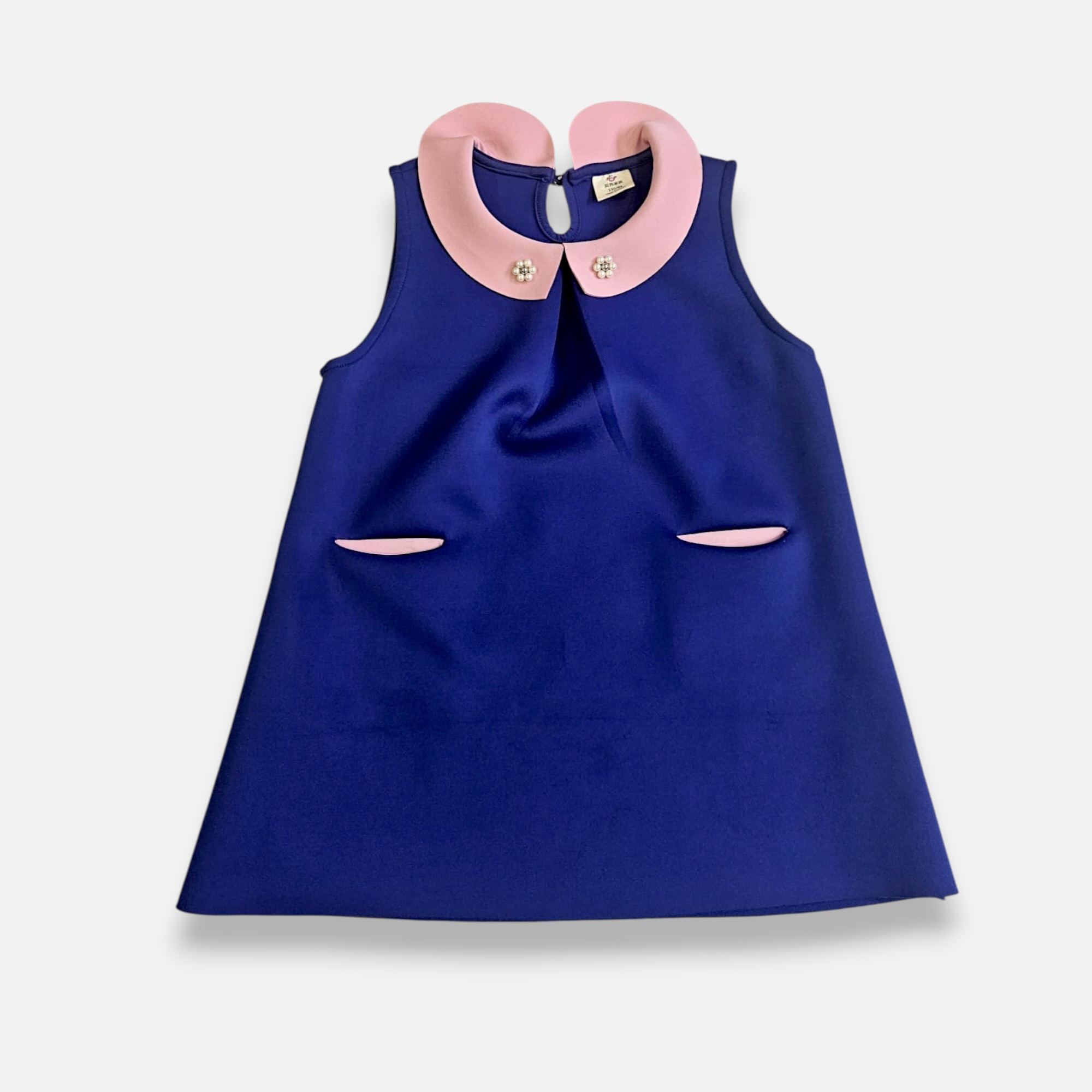 SHELL FAMILY Blue & Pink Dress - 7 years/8 years