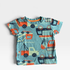 MOTHERCARE Blue & Green Tshirt & Pack Of 2 - 9 months/12 months