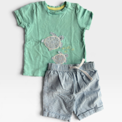 MOTHERCARE Blue & Green Set - 9 months/12 months