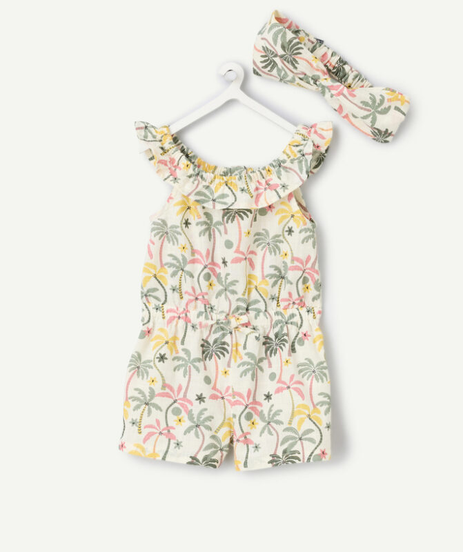 TAPE A L'OEIL Green Romper & Headband - 3 years