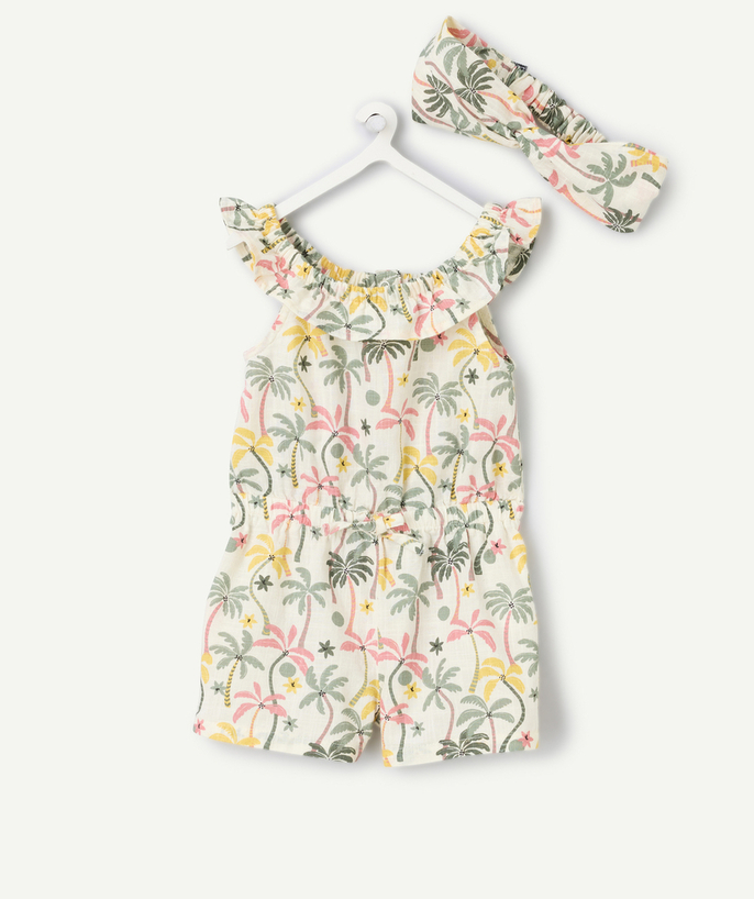 TAPE A L'OEIL Green Romper & Headband - 3 years