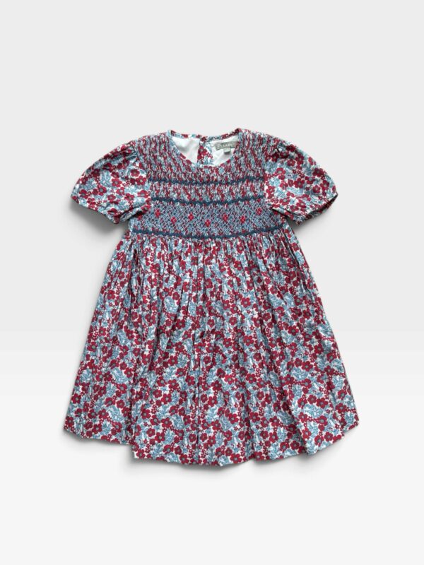 COCONUT Blue & Burgandy Dress - 6 years