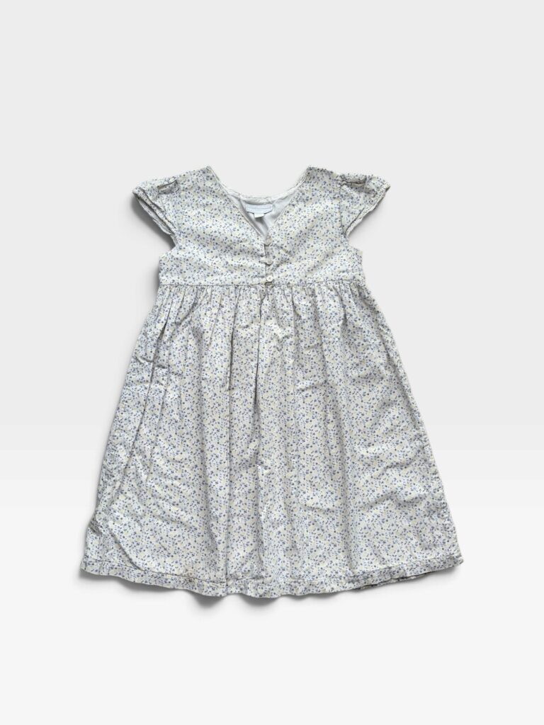 THE LITTLE WHITE COMPANY White & Blue Dress - 5 years/6 years