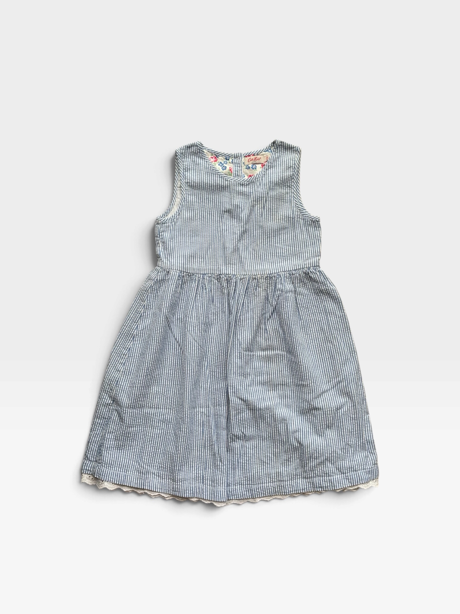 CATH KIDS Blue & White Dress - 5 years/6 years